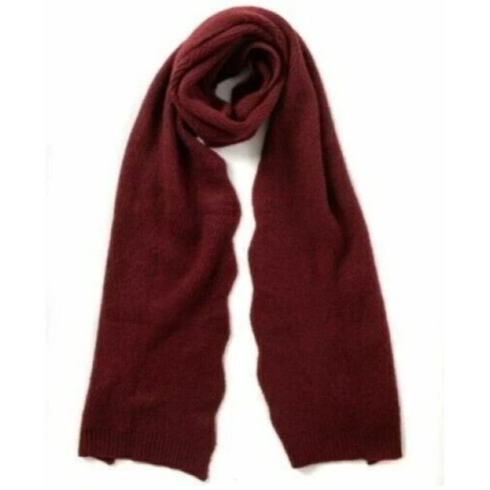 INC International Concepts Burgundy Wine Scalloped Chevron Scarf